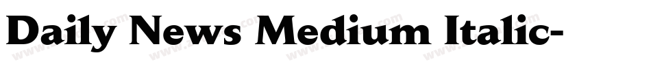 Daily News Medium Italic字体转换